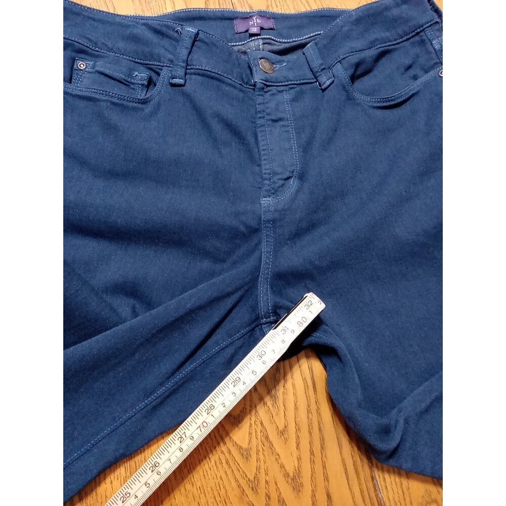 NYDJ Jeans 12 Womens BLUE  MARILYN STRAIGHT Preowned Summer Winter Casual Work - Picture 5 of 11